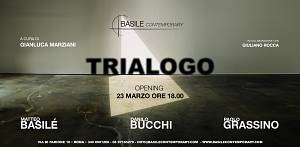 Basile contemporary inaugura la mostra trialogo con matteo basilé, danilo bucchi e paolo g